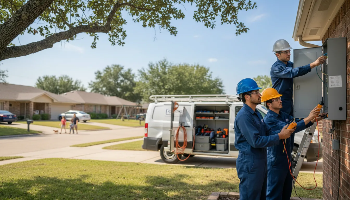 Certified electrician providing emergency electrical services in Scurry, TX